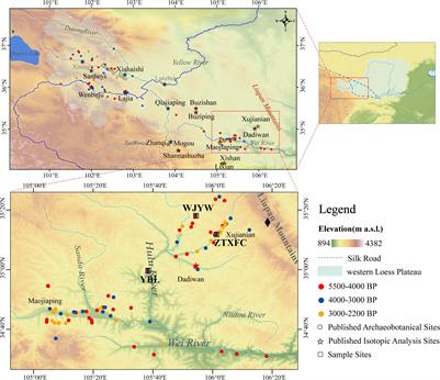 Stable Isotopic Evidence for Human and Animal Diets From the Late Neolithic to the Ming Dynasty in the Middle-Lower Reaches of the Hulu River Valley, NW China